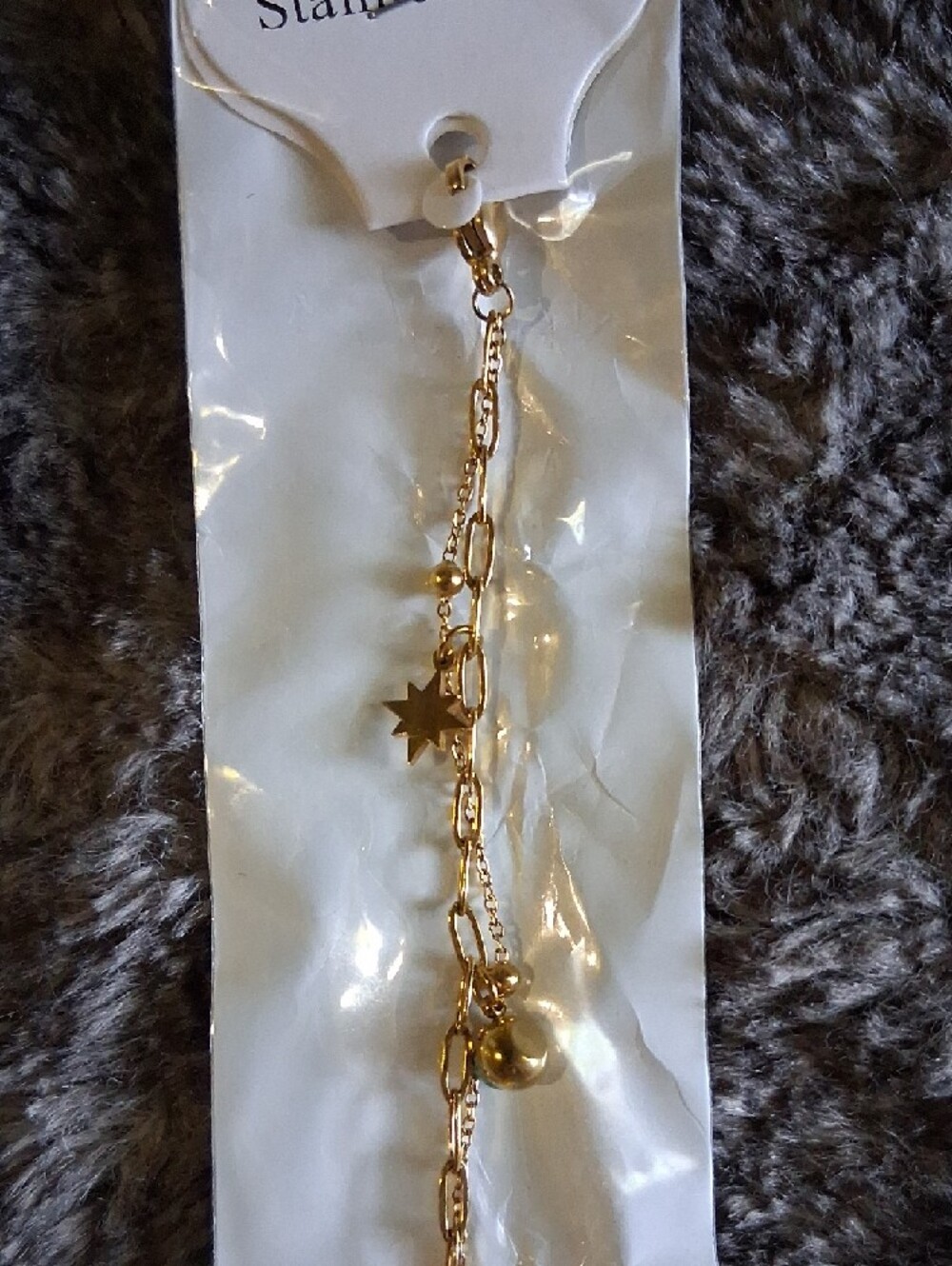 Gold Star Charm Bracelet - Gold Tone - Picture 2 of 3
